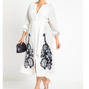 Eloquii Relaxed Dress with Giraffe Applique